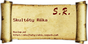 Skultéty Réka névjegykártya