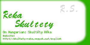 reka skultety business card